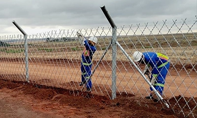 installation of razor wire